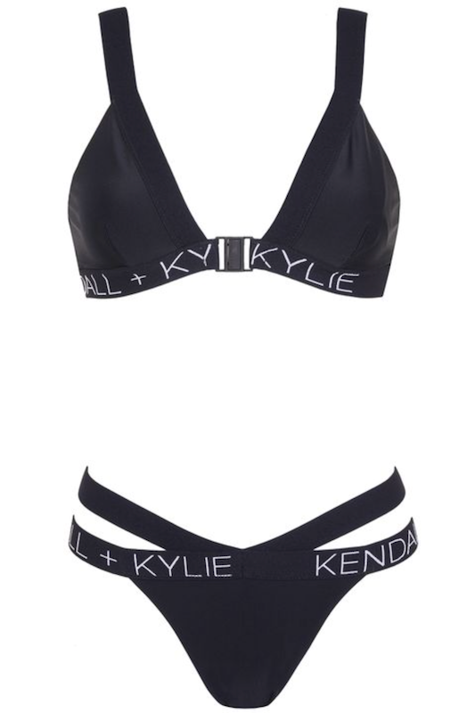 K+K Plain and Brand Elastic Two Piece Bikini