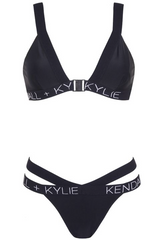 K+K Plain and Brand Elastic Two Piece Bikini