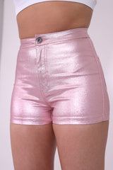 High Stretch Metallic Disco Shorts