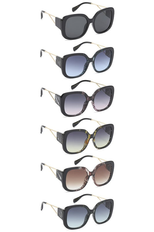 Fashion Round Print Design Sunglasses