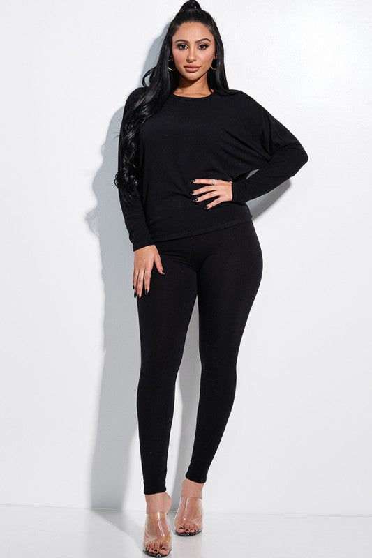 French Terry Dolman Sleeve Top and Legging Set