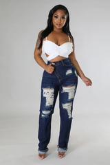 High Rise Loose Fit Jeans