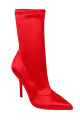 Ankle Stretch Satin Boot