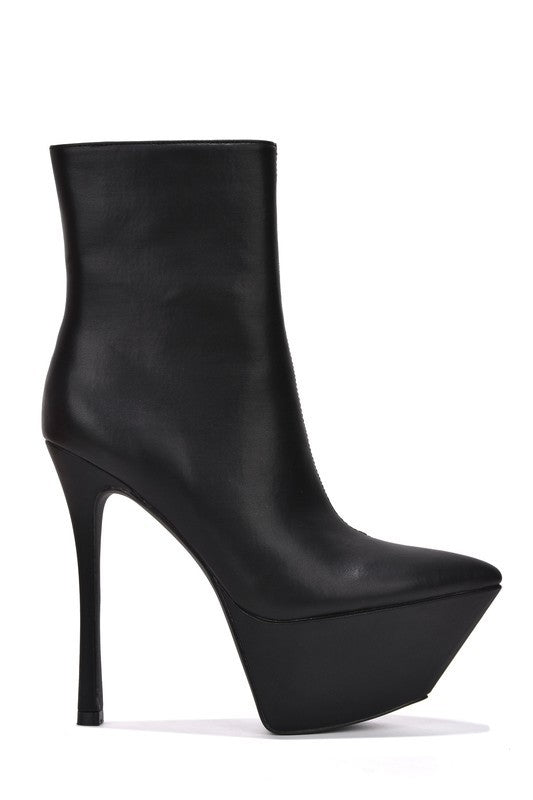 Platform Pointed Toe Stiletto Booties