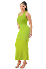 Sleeveless Maxi Halter Dress