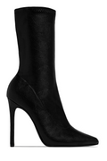Pointed Toe Stretch PU Bootie OLI J INC