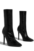 Pointed Toe Stretch PU Bootie OLI J INC