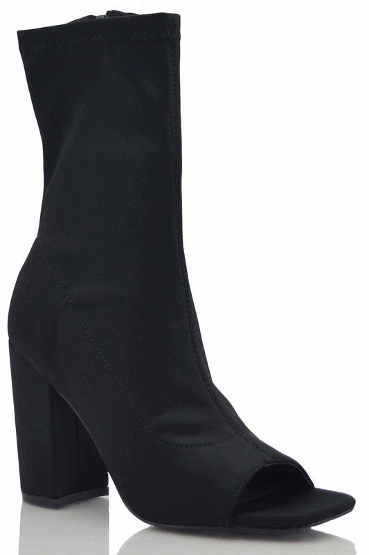 Square Open Toe Chunky Heel