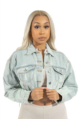 Rock & Roll Distressed Denim Jacket
