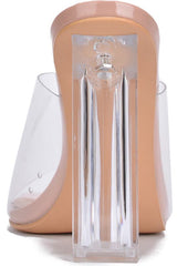 Clear Band Thick Clear Heel Sandal
