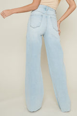 Distressed Wide Leg Jean