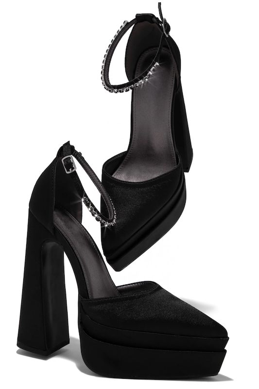 Platform Pointy Block High Heels