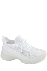 Rhinestone Studded Low Top Sneaker