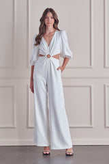 O Ring Detail Cut Back Jumpsuit