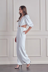 O Ring Detail Cut Back Jumpsuit