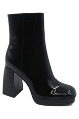 Platform Bootie with Flared Heel