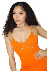 Knitted Rhinestone Dress