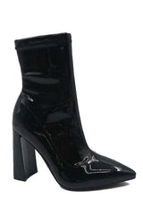 Pointy Toe Boots with Flare Heel