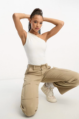 One Shoulder Lined Bodysuit