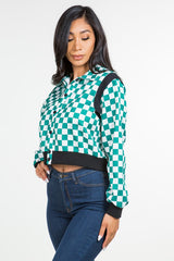 Checker Cropped Jacket