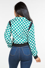 Checker Cropped Jacket