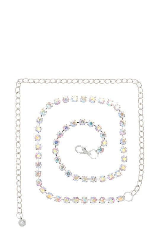 Single Line Rhinestone Belts