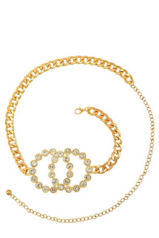 Chunky Crystal Chain Belt