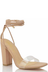 Square Toe Strappy Dress Heels