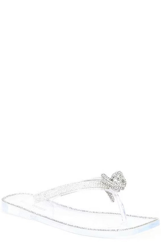 STEVE MADDEN Rhinestone Bow Flip Flop