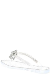 STEVE MADDEN Rhinestone Bow Flip Flop