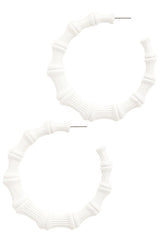 Round Bamboo Hoop Earring