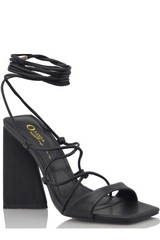 Single Sole Lace Up Triangle Heels