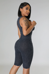 Mineral Wash Sleeveless Romper