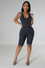 Mineral Wash Sleeveless Romper