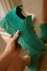 Knit Lace Up Sneakers