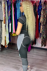Short Sleeve Crop Tops and Leggings Sport Set