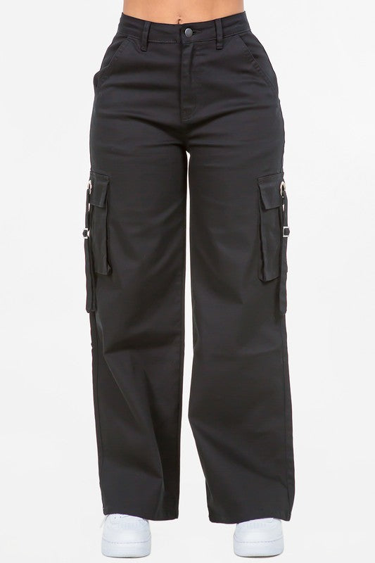 Wide Leg Cargo Pocket Pant