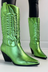 Southern Belle Metallic Cowboy Boots