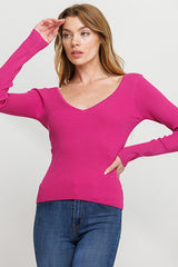 Deep V-Neck Sweater