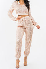 Sequin Pant Set