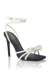Contrast Strappy Square Toe Heel